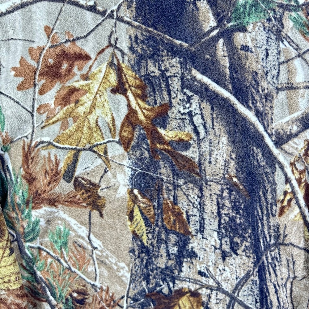 Field & Stream Camo Fleece Pullover Mens XL Real Tree Mock Neck Long Sleeve - Picture 4 of 7